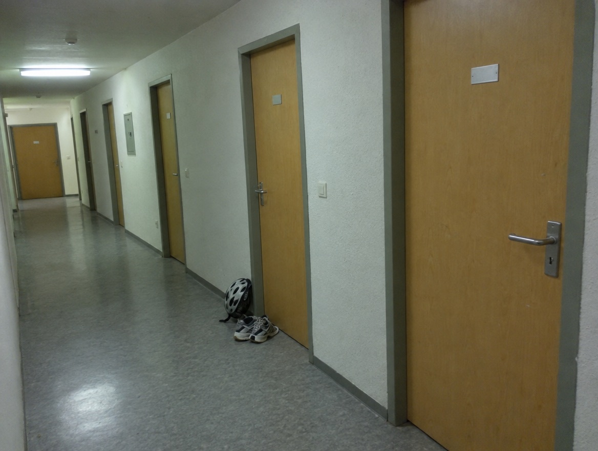 Flur in einem Studentenwohnheim